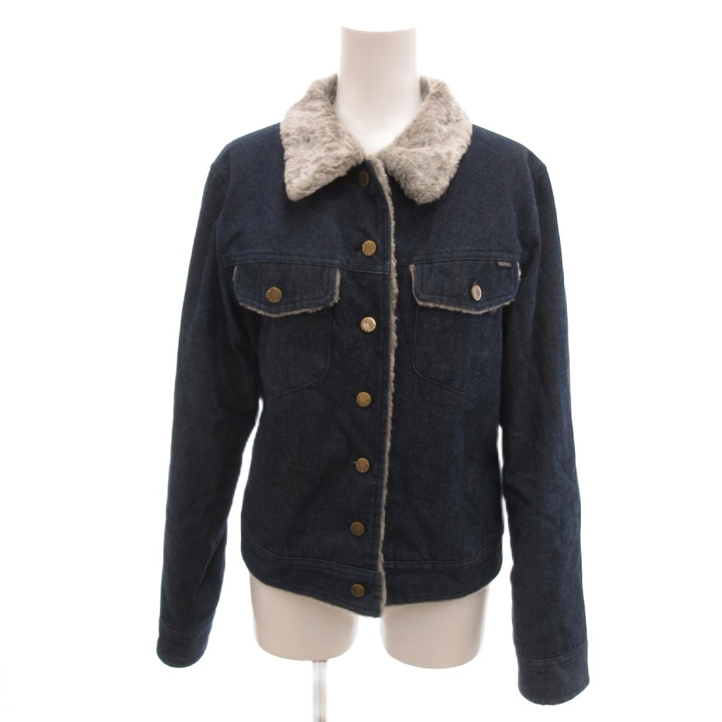 【中古】インゲボルグ INGEBORG 美品 デニムジャケット ファー襟 裏ボア M 紺 ネイビー グレー /YJ ■GY06 レディース 【ベクトル 古着】 260216 8,284円