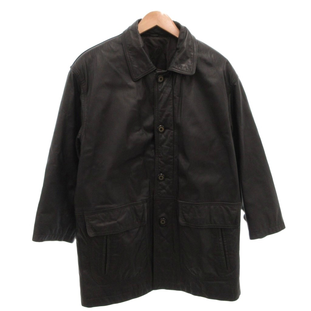 【中古】DON-STRONG レザーコート ジャケット M 黒 ブラック /FF ■GY12 メンズ 【ベクトル 古着】 260304
