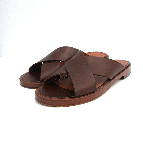 中古 ミッシェル ヴィヴィアン Michel Vivien サンダル レザー I37 茶 ブラウン Ak レディース ベクトル 古着 Melillimona Com