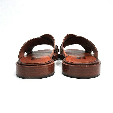 中古 ミッシェル ヴィヴィアン Michel Vivien サンダル レザー I37 茶 ブラウン Ak レディース ベクトル 古着 Melillimona Com