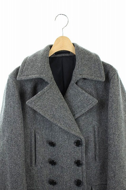 楽天市場 中古 サイ ベーシック Scye Basics ピーコート Pコート ダブル ミディアム丈 38 グレー Os レディース ベクトル 古着 ベクトルプレミアム店 ブランド古着の買取販売ベクトル