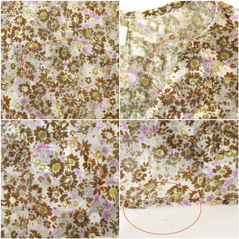 中古 セルフォード Celford ss 花柄 半袖 ロングワンピース ロング 半袖 パフスリーブ Vネック フレア 36 茶 紫 白 ブラウン ラベンダー ホワイト Es Os レディース ベクトル 古着 Vmaphotographystudios Com