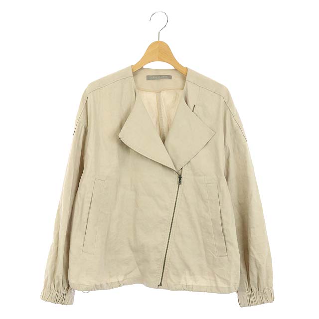 中古 セオリーリュクス Theory Luxe 21ss Eco Crunch Wash Jalea クロップド ブルゾン ジップアップ リネン 薄手 38 シルバーベージュ Hs Os レディース ベクトル 古着 Sfeah Com