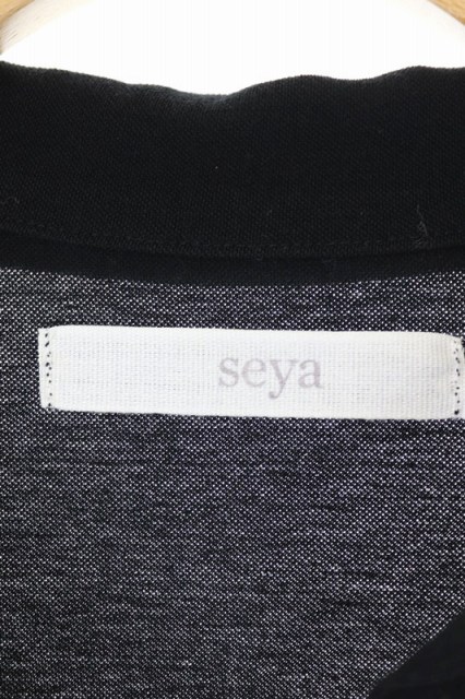 中古 セヤ Seya コットンプルオーバーシャツワンピース ロング 長袖 スキッパー S 黒 ブラック Es Os レディース ベクトル 古着 Vmaphotographystudios Com