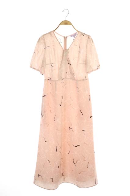 開店記念セール aw Ethical トッカ Satin aw Vネック Dress 中古 Tocca Lavender Print Dress ワンピース 半袖 台形 ロング 総柄 Vネック 0 ピンク Os レディース ベク 中古 トッカ Tocca aw Lavender Ethical Satin Print