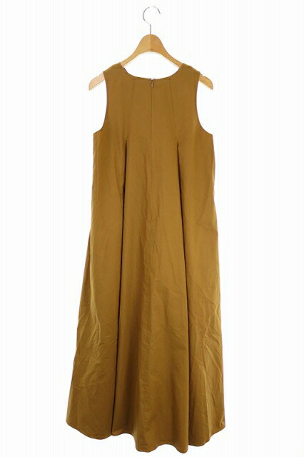 中古 リエス Liesse ワッシャーノースリーブワンピース ロング 2 キャメル Hk Os レディース ベクトル 古着 Rvcconst Com