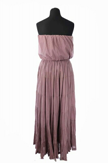 中古 マリハ Mariha ベアトップワンピース ロング マキシ 紫 パープル Mf Os レディース ベクトル 古着 2107 Sermus Es