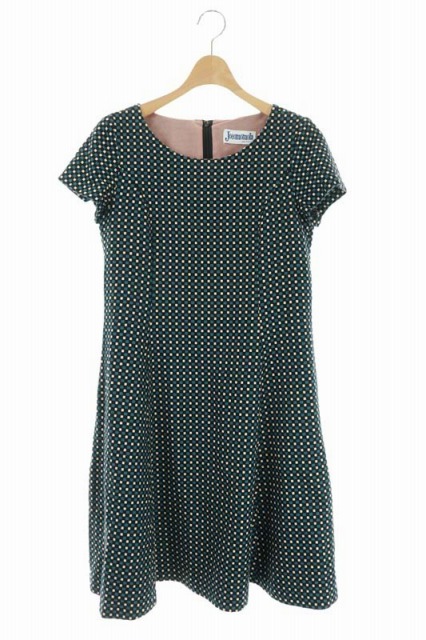 中古 ホコモモラデシビラ Jocomomola De Sybilla ワンピース ひざ丈 半袖 総柄 40 黒 ブラック Mf Os レディース ベクトル 古着 Kuechen Ly