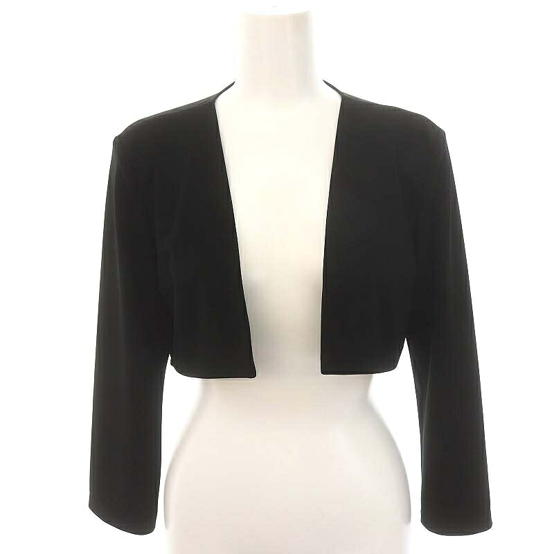 【中古】フォクシーニューヨーク FOXEY NEW YORK Cardigan Lopera ボレロ 九分袖 38 黒 ブラック 43286 /MI ■OS レディース 【ベクトル 古着】 240805