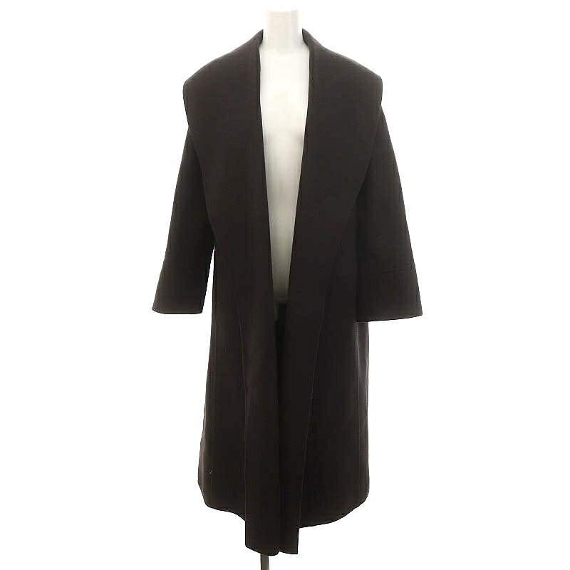 【中古】アナイ ANAYI 22AW シャルムビーバーショールカラーコート アウター ウール 38 M 茶 ブラウン /YQ ■OS レディース 【ベクトル 古着】 241002