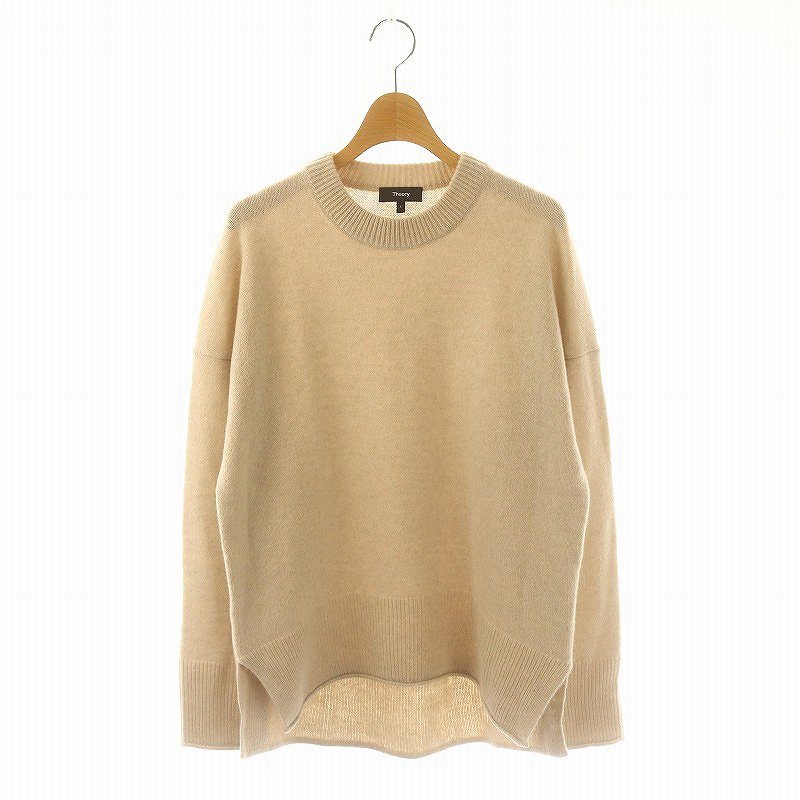 美品 23AW Theory セオリー LANA CASH CROPPED TN PO ウール×カシミヤ タートルネック 長袖 クロップドニット セーター S グレー レディース 古着 中古 Theory - 美品 23AW Theory セオリー LANA CASH CROPPED TN PO
