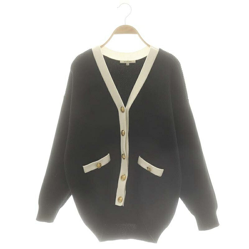 カデュネ　新品未使用タグ付き　メッセージラインカーデ　茶 メッセージラインカーデ | カーデ | CADUNE（カデュネ