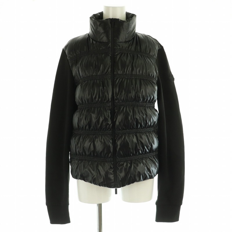【中古】モンクレール MONCLER 24AW ZIP UP CARDIGAN カーディガン ダウンジャケット ジップアップ M 黒 ブラック /NR ■OS レディース 【ベクトル 古着】 250314｜ブランド古着の買取販売ベクトル