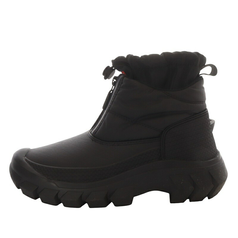 【中古】未当て嵌める品 狩り人 HUNTER W INTREPID ANKLE ZIP SNOW BOOT スノーブーツ アンクル丈 遊撃手 US7 黒いこと /YO19 レディース 【ベクター 古着】 250315