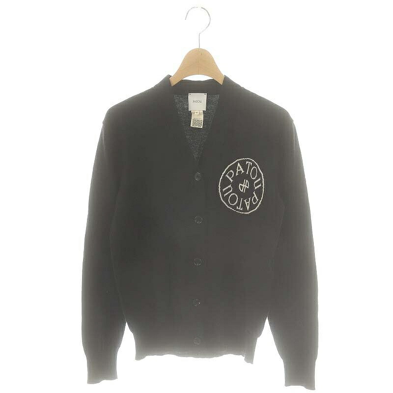 楽天市場】PATOU パトゥ 23SS ホワイト ウール ロゴニットカーディガン  
