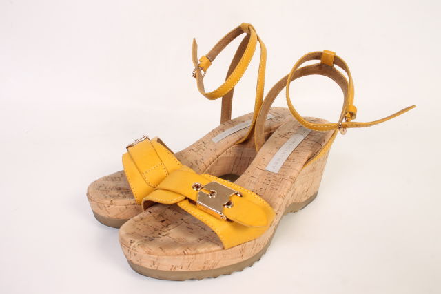 【中古】ステラマッカートニー STELLA McCARTNEY サンダル ウェッジ ベルト 37 黄 イエロー ahm0520 ■PN レディース 【ベクトル 古着】 250506