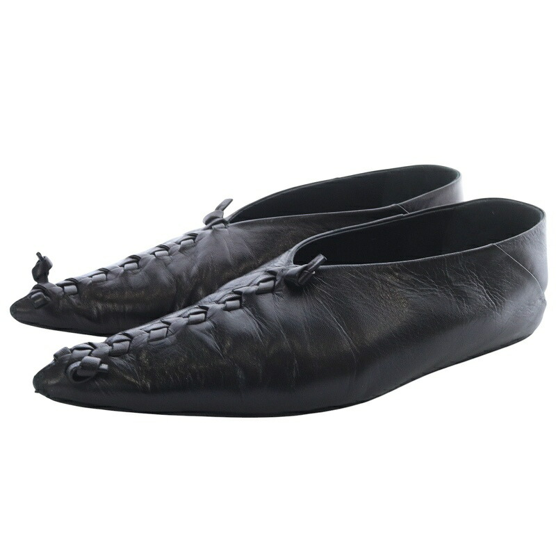 JIL SANDER ジルサンダー アンクレット レザー バレエシューズ JIL SANDER - JIL SANDER ジルサンダー アンクレット バレリーナ