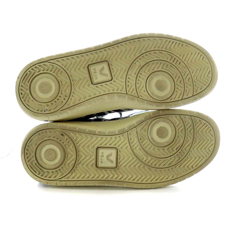 【中古】マルニ MARNI VEJA スニーカー ローカット ペイントデザイン レザー US4 ブラック ホワイト /YO2 レディース 【ベクトル 古着】 250605