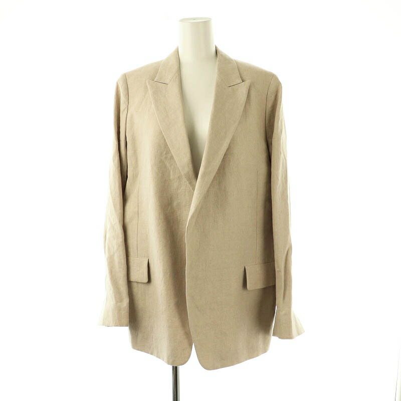 【中古】アタラクシア Ataraxia Eclat Jacket ジャケット テーラード リネン 1 ベージュ /NR ■OS レディース 【ベクトル 古着】 250526