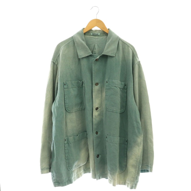 AURALEEオーラリー ウールシルクヘリンボーン　カバーオール AURALEE WOOL SILK HERRINGBONE COVERALL メンズ