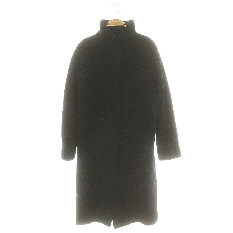 【美品】アニエスベー ウールコート ブラック agnes b.】Made in France 70-80's 100% Wool Belted Long Coat