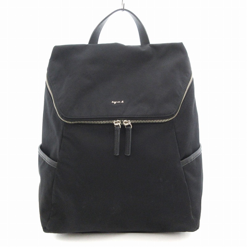 現行品　agnes b. アニエスべー　ブラックナイロンリュック 楽天市場】agnes b.（アニエスベー） リュック 黒 ブラック