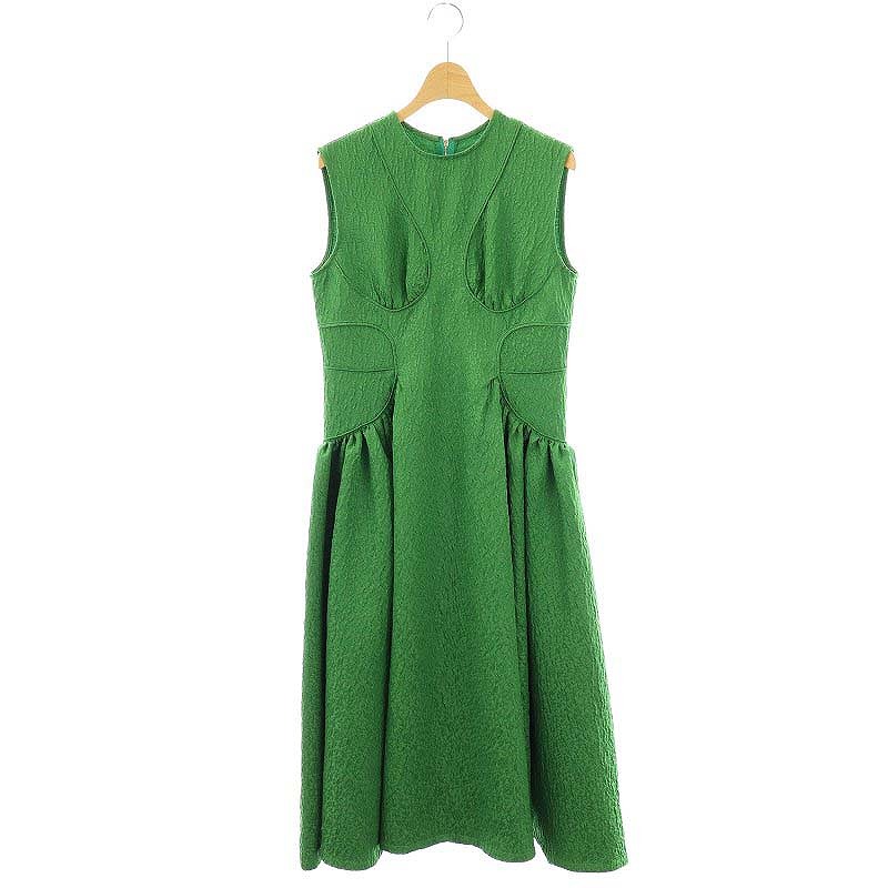 中古】オブリ OBLI 25SS ジャガードスリットワンピース ロング 0