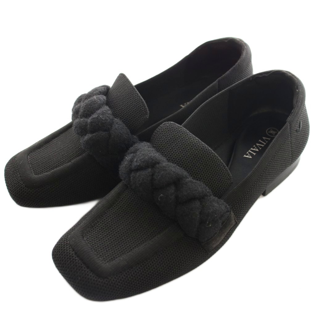 楽天市場】VIVAIA ビバイア パンプス 36.5 ブラウン ニット レオパード