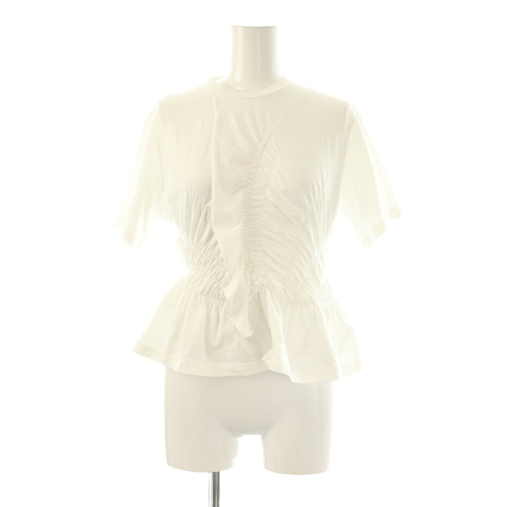 【中古】セシリーバンセン Cecilie Bahnsen 25SS Ace Top カットソー Tシャツ ギャザー XS 白 ホワイト 4110900543 /AQ ■OS ■SH レディース 【ベクトル 古着】 250822