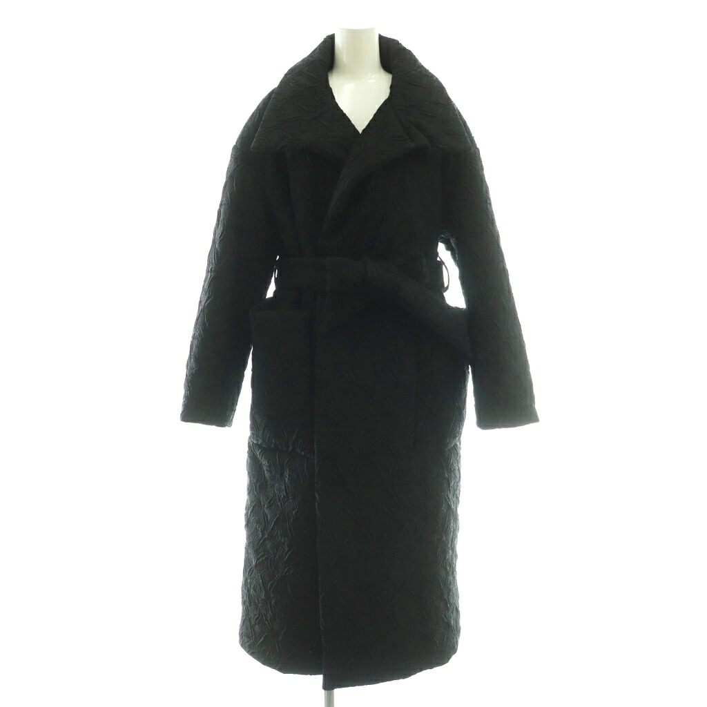 【中古】ミューラル MURRAL Thawing embroidery padding coat 中綿コート アウター ロング F ブラック /DF ■OS レディース 【ベクトル 古着】 250826
