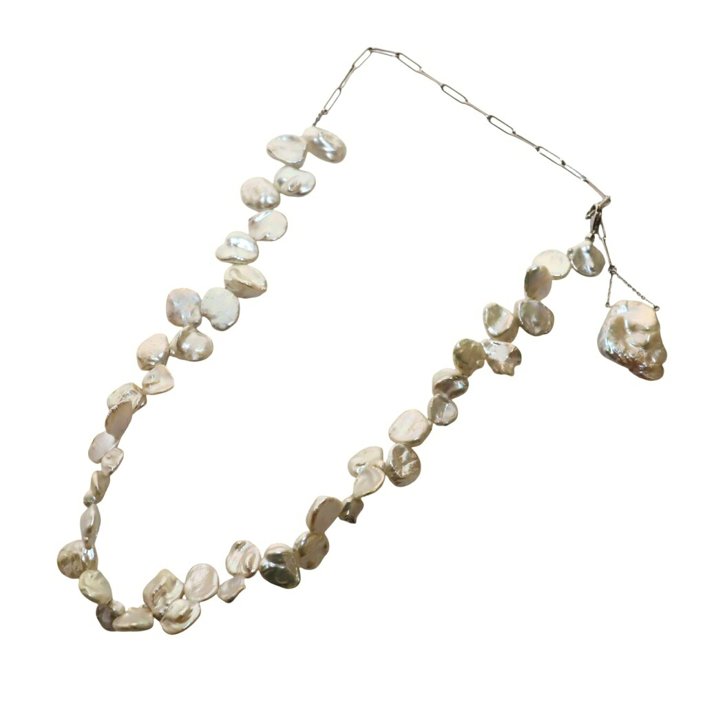 ペルラジオーネ　ステーションネックレス ペルラジオーネ 14K 黒蝶ケシパール 大粒アクセント ステーション