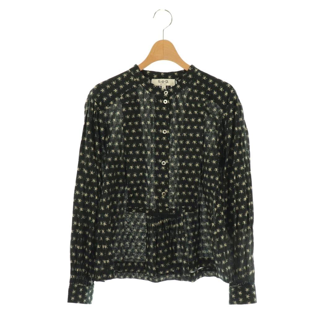 Sea New York 黒レースブラウス　ブラックM Sea NEW YORK(シーニューヨーク) ブラウス・シャツ(レディース