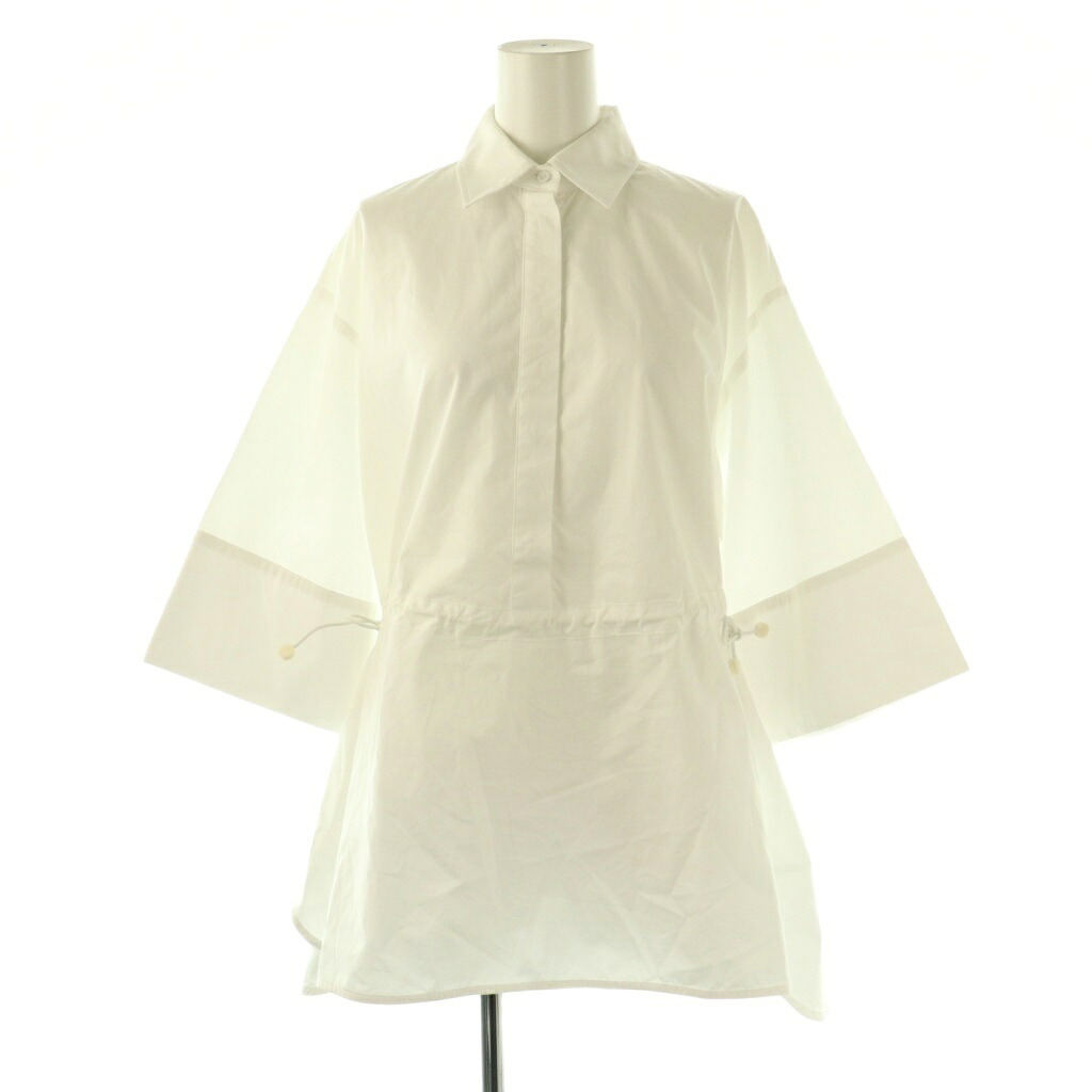 【中古】マックスマーラ MAX MARA 24SS ピュアコットンポプリンルーズフィットシャツブラウス プルオーバー 34 白 /CX ■OS レディース 【ベクトル 古着】 250908
