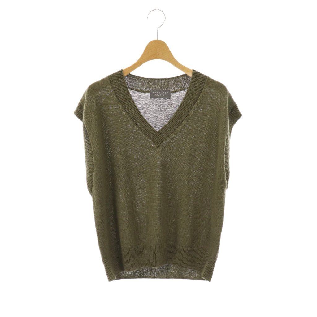 人気✨MHL マーガレットハウエル　ウールベスト　ボタン　ブラウン　茶 人気✨MHL マーガレットハウエル ウールベスト ボタン ブラウン 茶