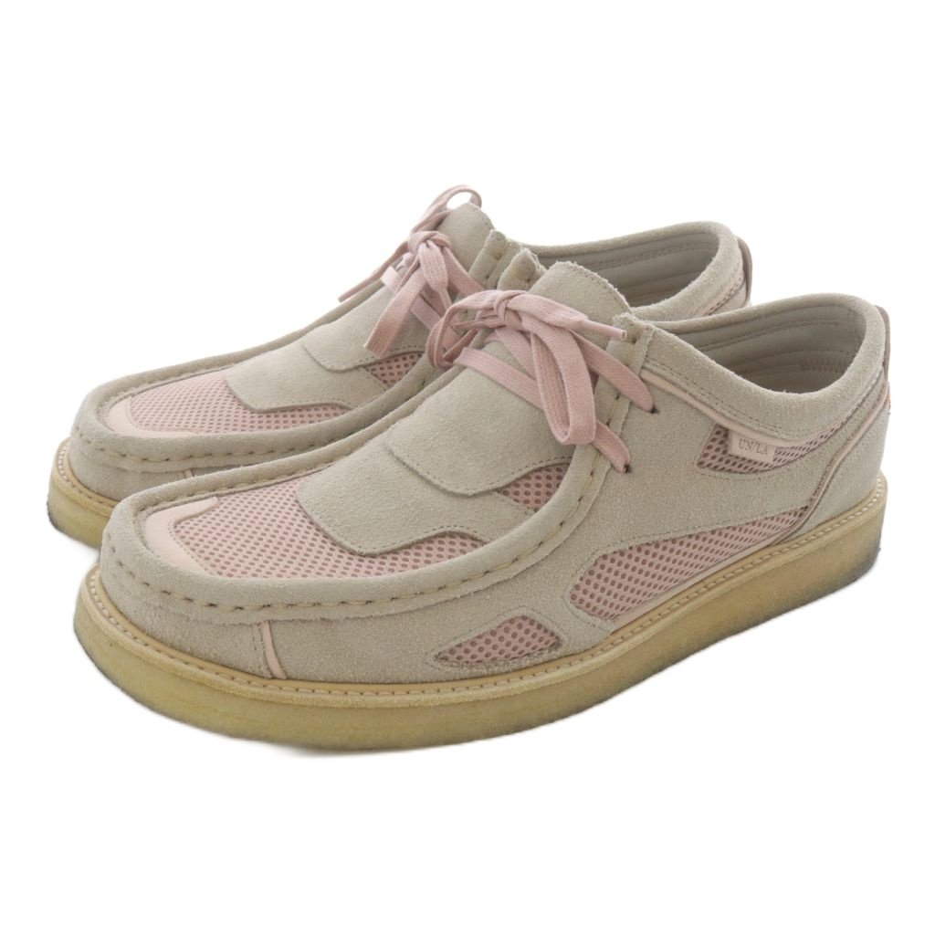 【中古】クラークス clarks オリジナルズ UNION Wallabee UNLA シューズ スエード ロゴ UK9 グレージュ ピンク /SR メンズ 【ベクトル 古着】 251021 7,520円
