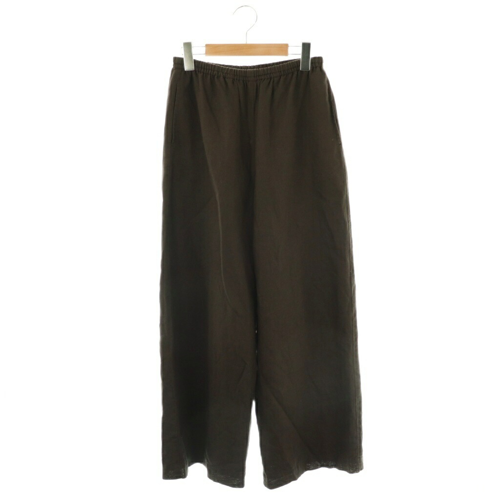 【中古】ドゥーズィエムクラス DEUXIEME CLASSE エブリデイアイライク EVERYDAY I LIKE 25AW Cotton Linen Relax パンツ ストレート イージー 36 茶 ブラウン /AT ■OS レディース 【ベクトル 古着】 251016