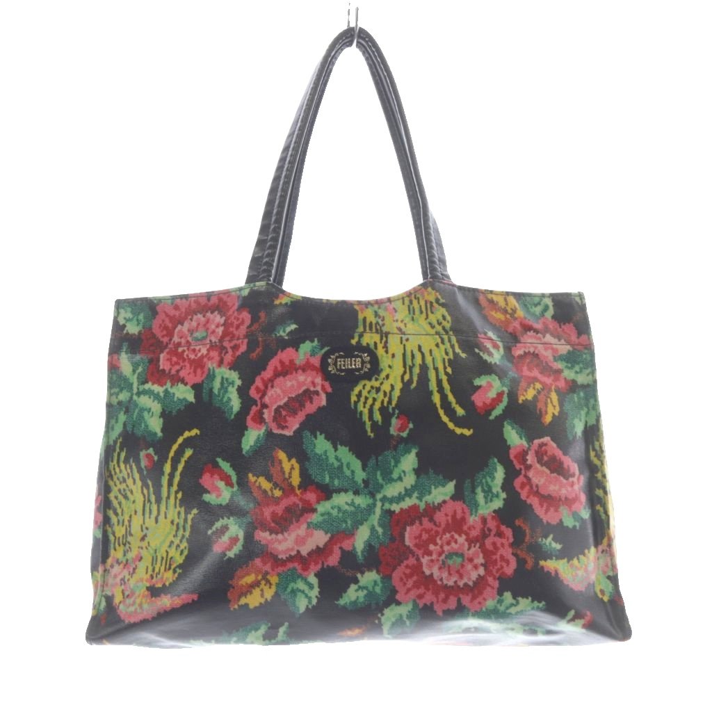 楽天市場】FEILER(フェイラー) フラワー 花柄 トートバッグ 黒