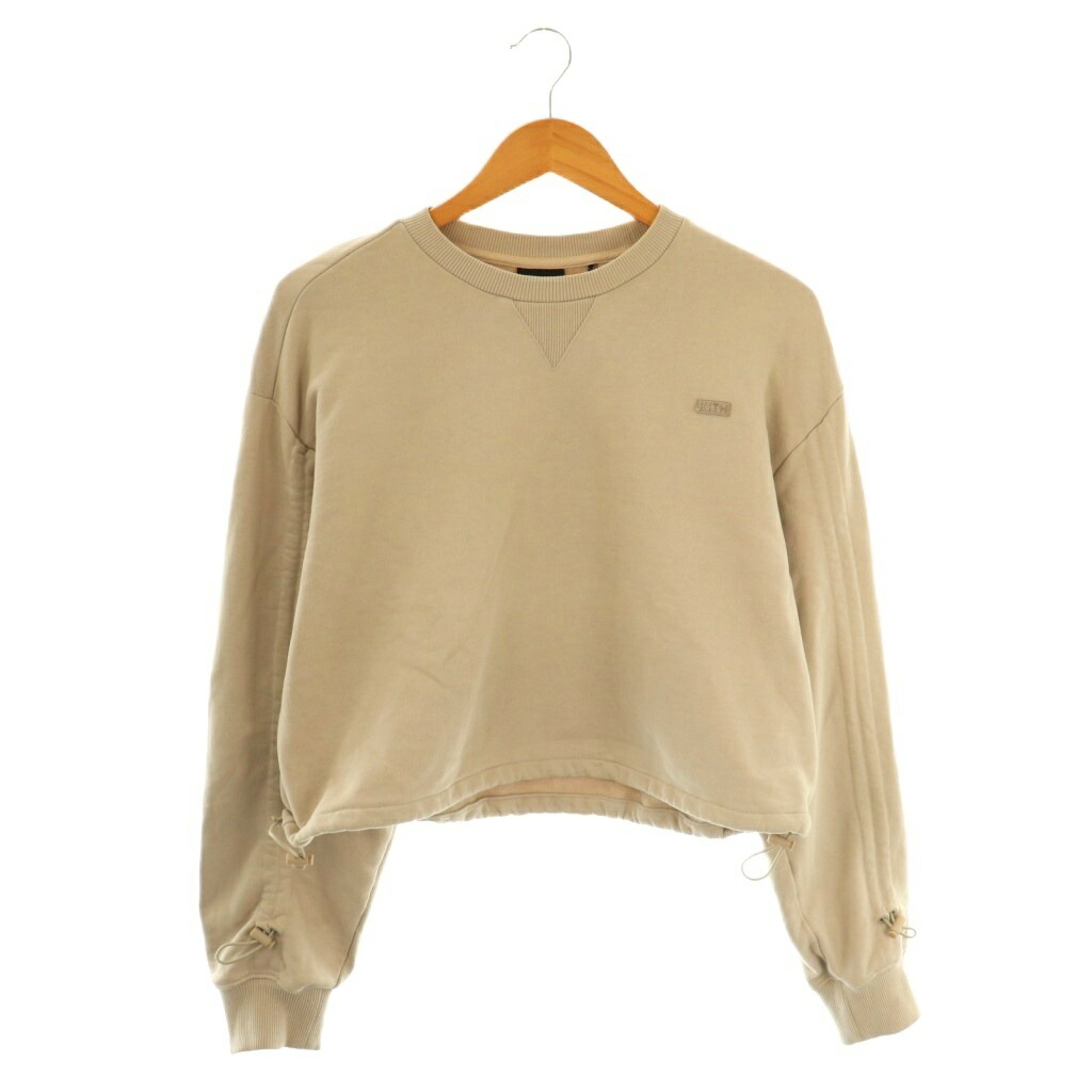 【中古】キス KITH ショート丈クロップドスウェットトップス トレーナー M ベージュ /AT ■OS ■SH レディース 【ベクトル 古着】 251105
