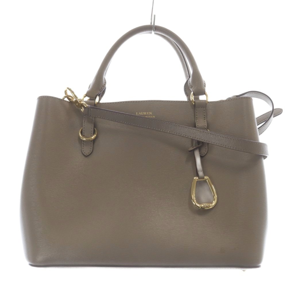 【中古】ローレンラルフローレン LAUREN RALPH LAUREN なめし革 2WAY トートバッグ ショルダーバッグ 赤銅色 赤銅色 /SR レディース 【ベクター 古着】 251024