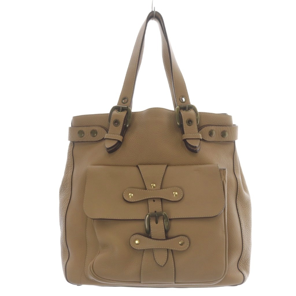 【中古】ジェイ&エムデヴィッドソン J&M Davidson トートバッグ ショルダーバッグ レザー ベージュ /YO10 レディース 【ベクトル 古着】 251025