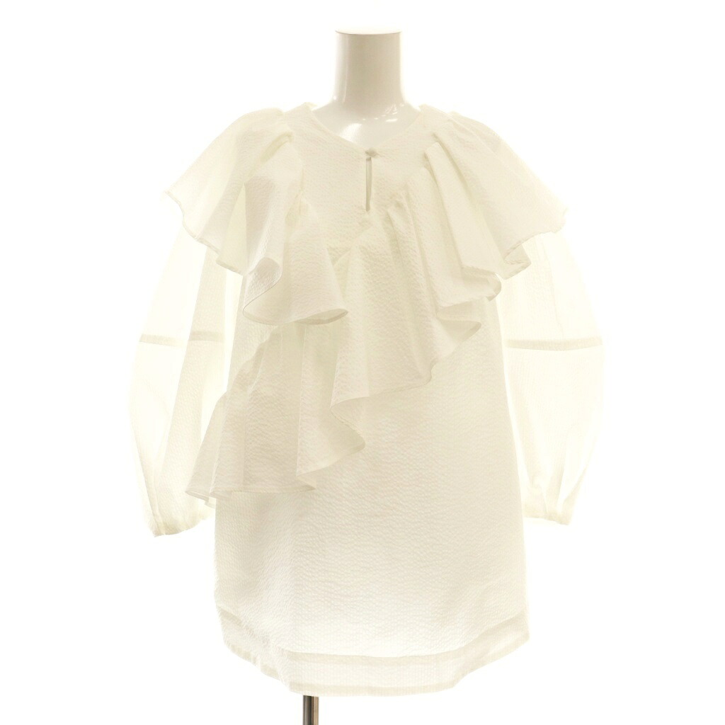 【中古】フォルフォルモ Formo Frill Blouse ブラウス シャツ プルオーバー ジャガード 2 白 /CX ■OS レディース 【ベクトル 古着】 251028 10,656円