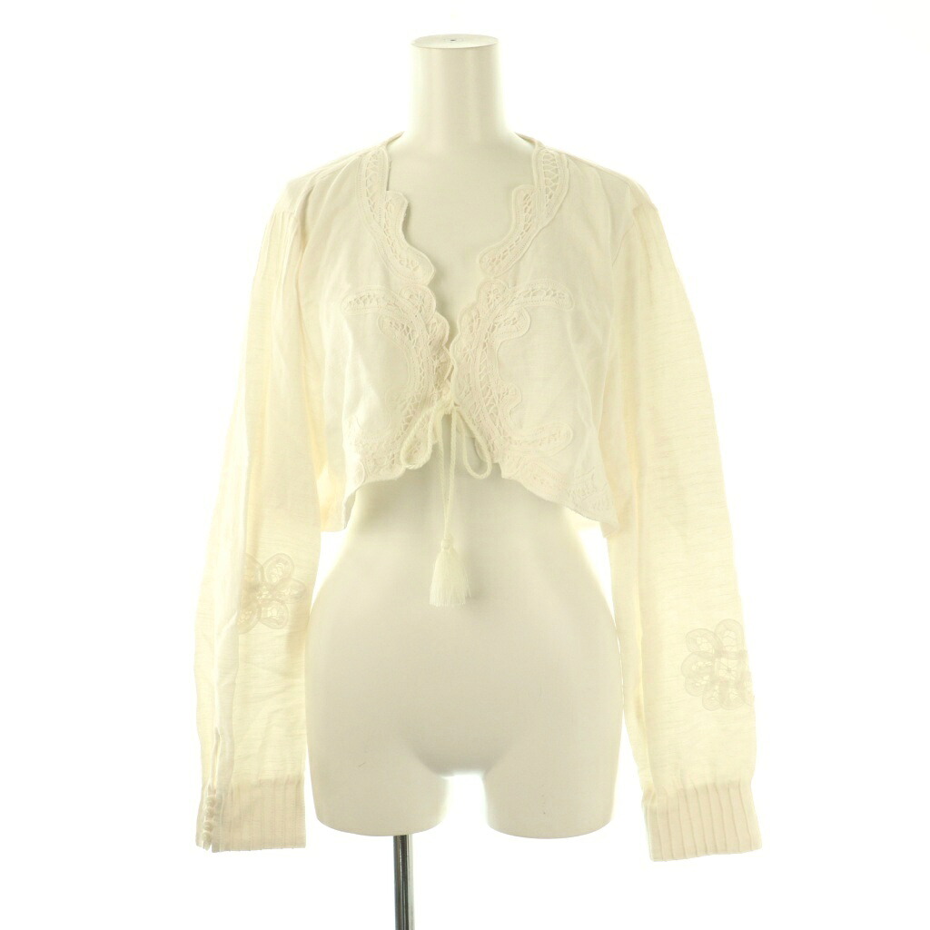 【中古】未使用品 アメリヴィンテージ Ameri VINTAGE 25SS MEDI BATTEN LACE BOLERO BLOUSE ブラウス レース 長袖 F ホワイト /HK ■OS レディース 【ベクトル 古着】 251104