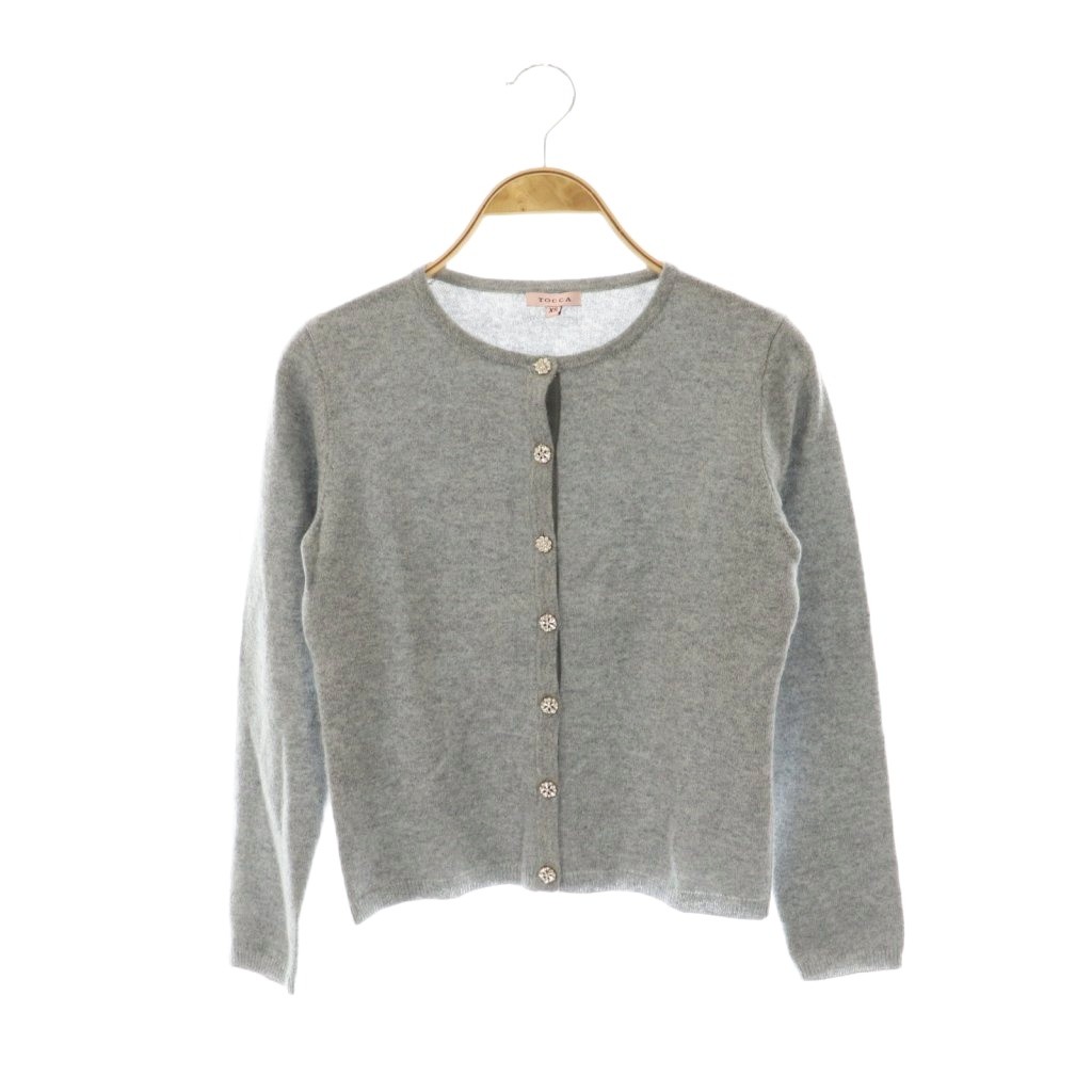 【楽天市場】【中古】トッカ TOCCA ビジュー釦カシミヤクルーニットカーディガン XS グレー /DF OS レディース 【ベクトル 古着 ...