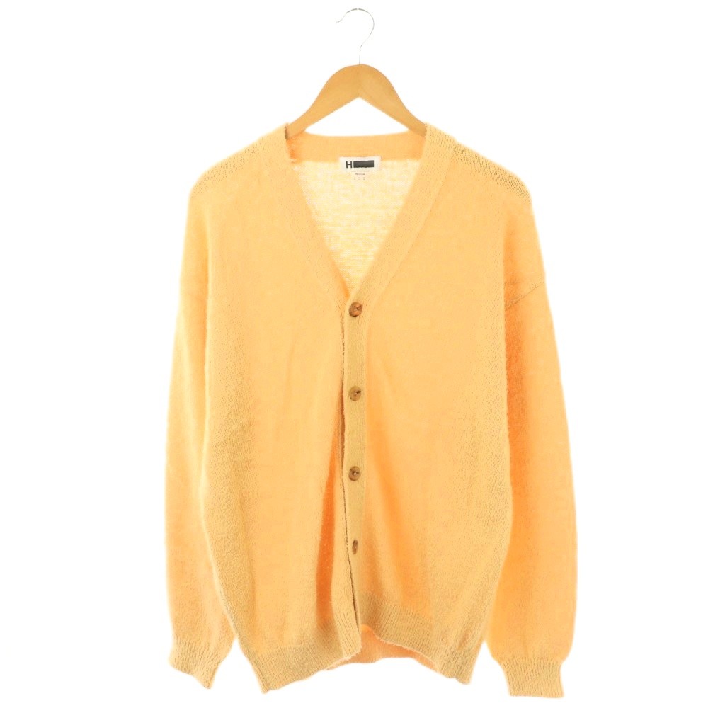 【中古】エイチ ビューティーアンドユース H BEAUTY&YOUTH Twisted cotton V-neck カーディガン M オレンジ /CX ■OS ■SH メンズ 【ベクトル 古着】 251112