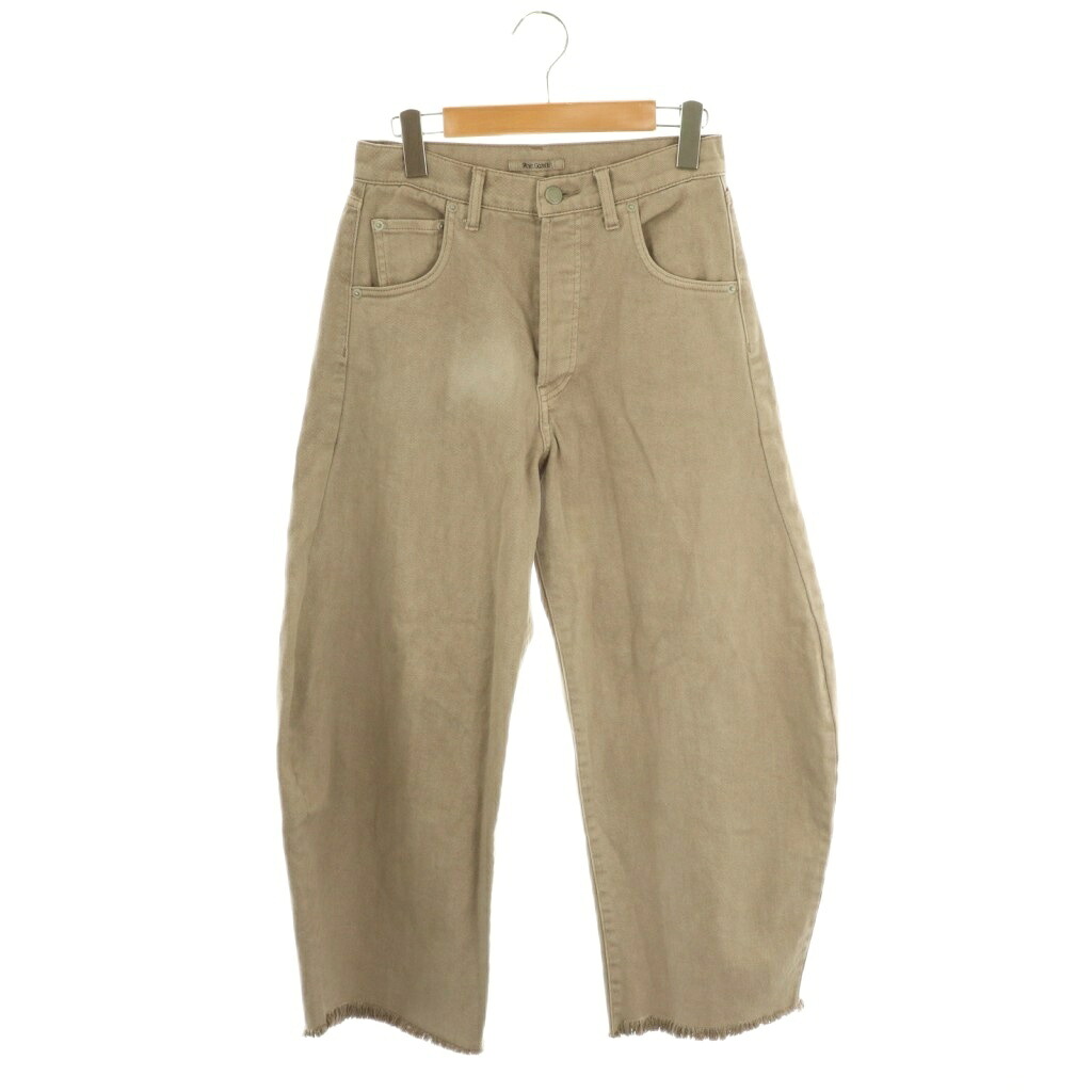 【中古】ウィムガゼット Whim Gazette 24SS ピグメントダイカーブパンツ テーパード カットオフ 36 ベージュ /AT ■OS レディース 【ベクトル 古着】 251107