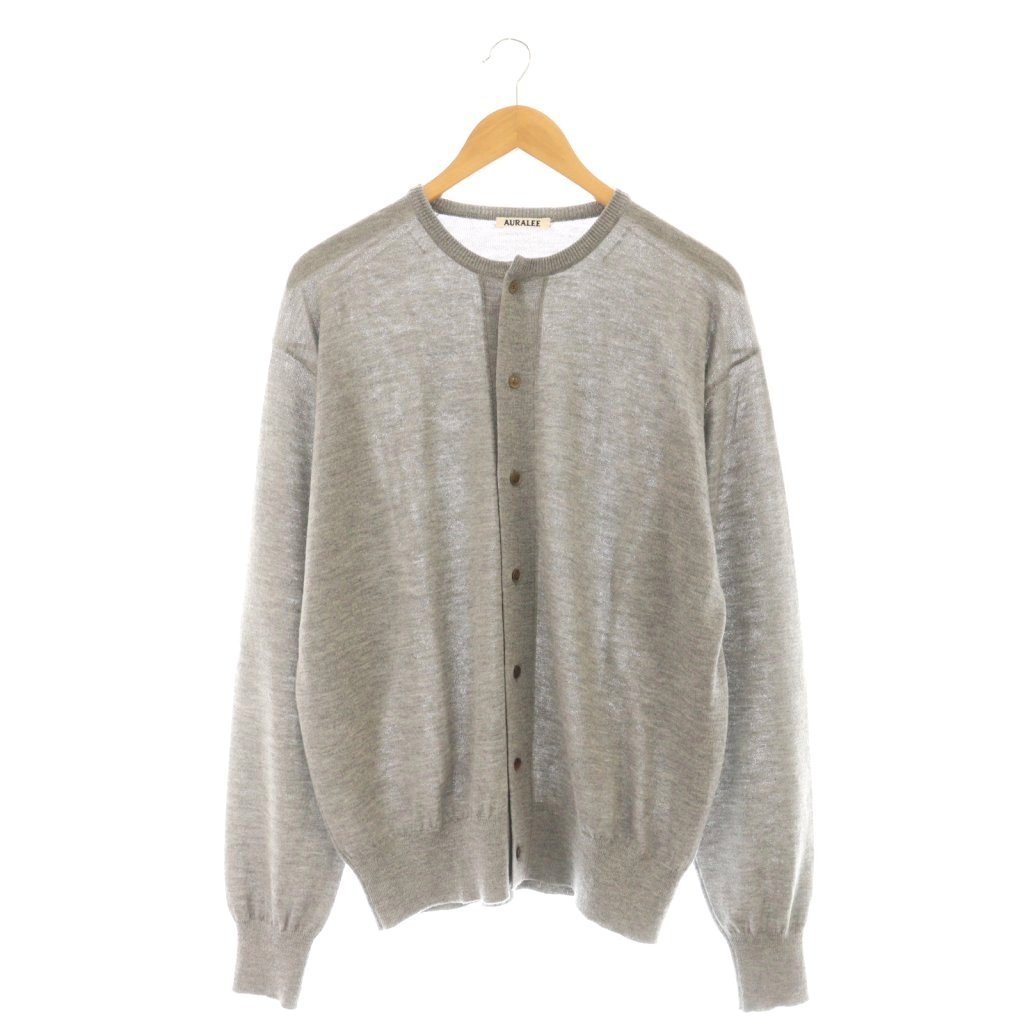 楽天市場】AURALEE SUPER FINE WOOL RIB KNIT BIG CARDIGAN A22AC01RK