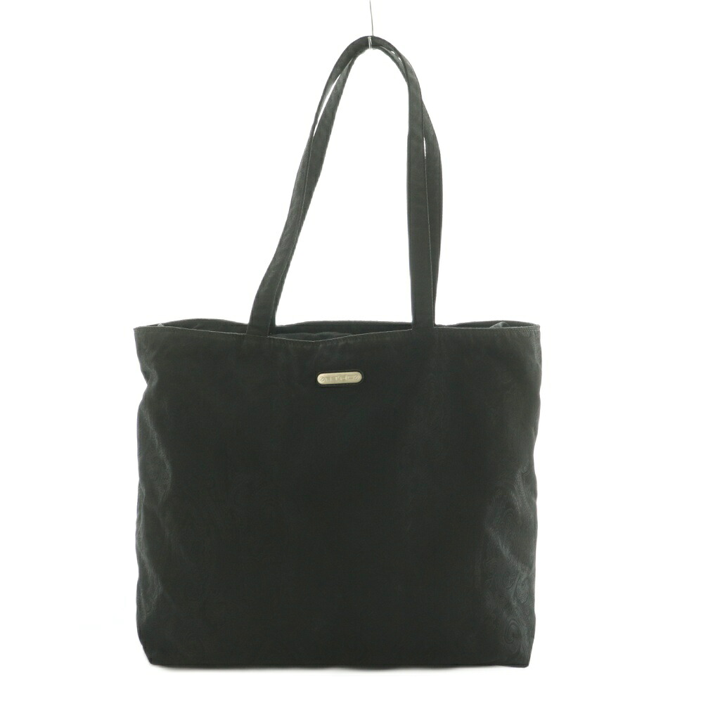 【中古】エトロ ETRO トートバッグ ナイロン ペイズリー柄 黒 ブラック /MI ■OS レディース 【ベクトル 古着】 251111