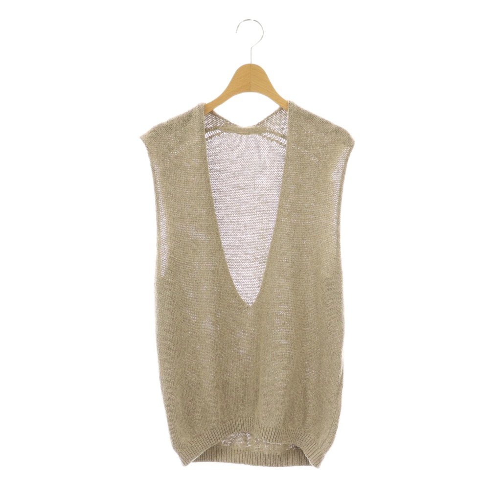 【中古】ドゥーズィエムクラス DEUXIEME CLASSE 24SS Lily Linen V/N VEST ベスト プルオーバー シルク リネン混 F ベージュ /DF ■OS レディース 【ベクトル 古着】 251114