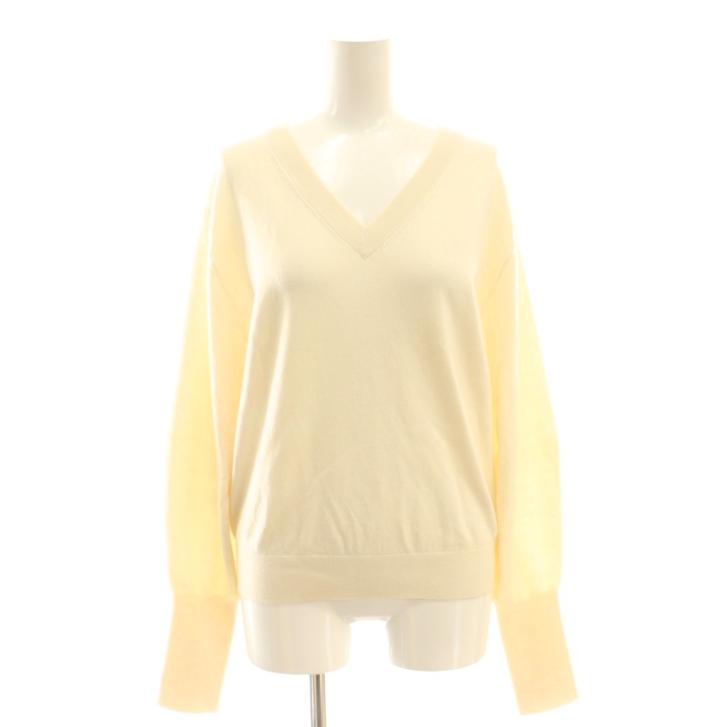 【中古】キャバン CABaN 25AW コットンカシミヤ ストレット Vネック プルオーバー ニット セーター F アイボリー /CX ■OS ■SH レディース 【ベクトル 古着】 251117|ブランド古着の買取販売ベクトル