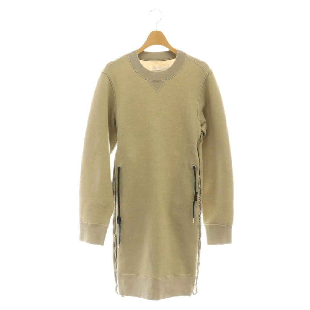 【中古】サカイ sacai Sponge Sweat x Nylon Twill Dress ドレス ワンピース ひざ丈 4 グレージュ SCW-078 /DF ■OS レディース 【ベクトル 古着】 251121